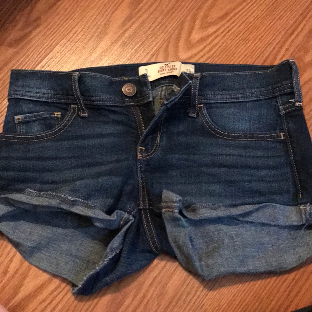 Dark wash jean shorts